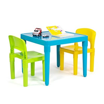 Humble Crew Tot Tutors TC800 Kids Table and 2 Chairs Set, Aqua/Green&Yellow, Toddler $59.97 (Reg $79.99)