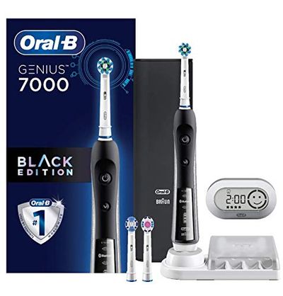 Oral-B 7000 SmartSeries Rechargeable Power Electric Toothbrush with 3 Replacement Brush Heads, Bluetooth Connectivity and Travel Case, Black, Powered $119.99 (Reg $167.99)