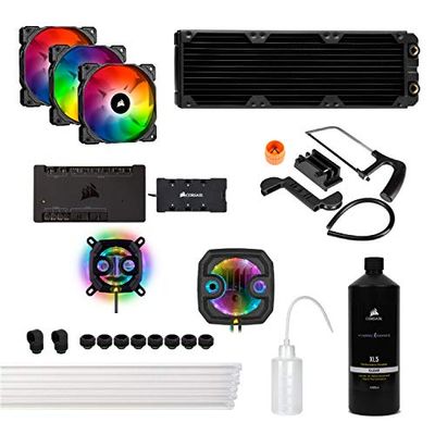 Corsair Hydro X Series XH303i Hardline Water Cooling kit with/incl XC7 CPU Water Block, XR5 360mm Radiator, XD3 Pump Res and iCUE SP120 RGB PRO Fans, CX-9070004-WW $449.99 (Reg $619.99)