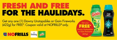 No Frills Canada: Get A Free Coupon For Downy Unstopables Or Gain Fireworks!