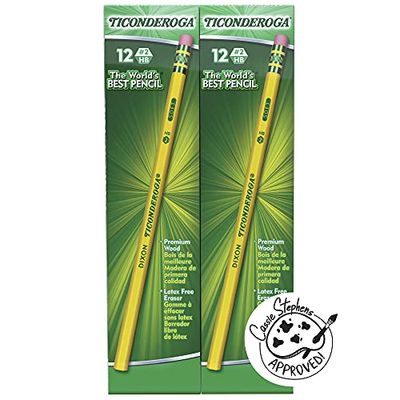 Dixon Ticonderoga Wood-Cased #2 HB Pencils, Box of 96, Yellow (13872) $14.27 (Reg $41.60) Dixon Ticonderoga Wood-Cased #2 HB Pencils, Box of 96, Yellow (13872) $14.27 (Reg $41.60)