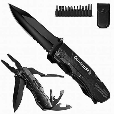 Pocket Multitool with Safety Locking Handy Gifts for Men 12 in 1 Multi Tool with Pliers Knife Bottle Opener Screwdriver Saw Perfect for Outdoor Survival Camping Hiking Simple Repair $25.49 (Reg $30.99)
