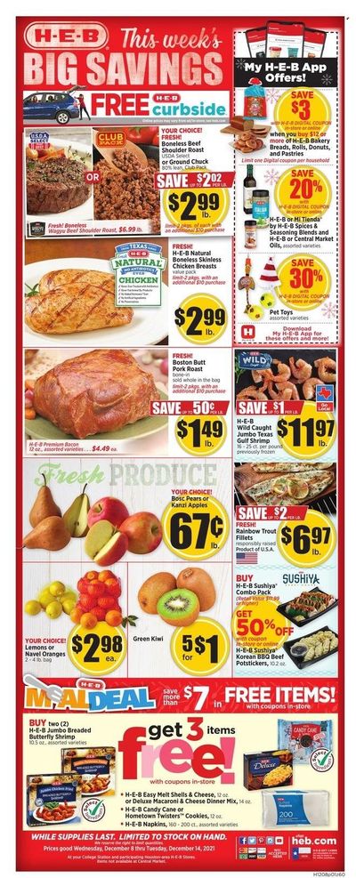 H-E-B (TX) Weekly Ad Flyer December 7 to December 14