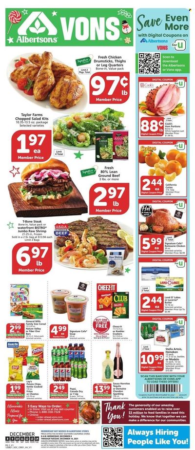 Vons (CA) Weekly Ad Flyer December 8 to December 15