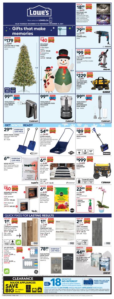 Lowe's Flyer December 9 to 15