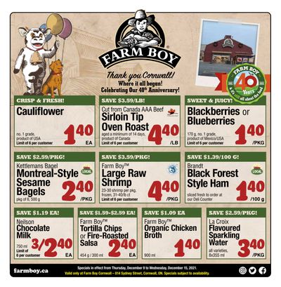 Farm Boy (Cornwall) Flyer December 9 to 15