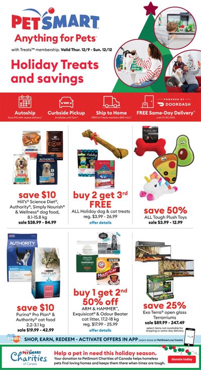 PetSmart Holiday Treats and Savings Flyer December 9 to 12