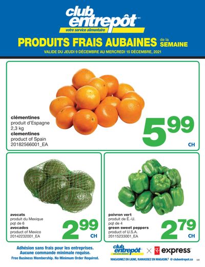 Wholesale Club (QC) Fresh Deals of the Week Flyer December 9 to 15