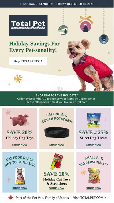 Total Pet Flyer December 9 to 24