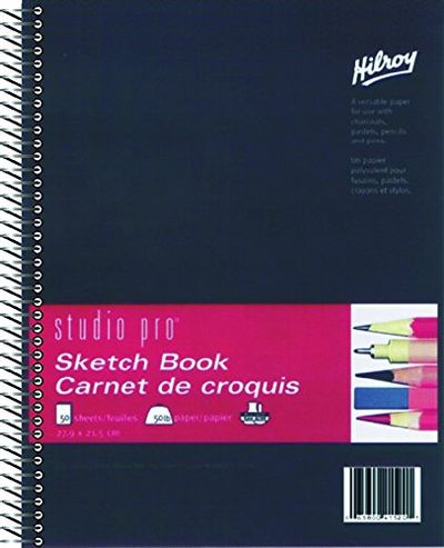 Hilroy Studio Pro Sketchbook, 8-1/2 X 11 Inches, 50 Pound Acid Free Paper, 100 Sheets (41520) $6.99 (Reg $8.97)