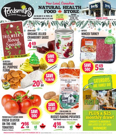 Foodsmiths Flyer December 9 to 16