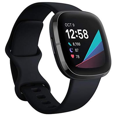 Fitbit Sense Advanced Smartwatch with Tools for Heart Health(ECG), Stress Management & Skin Temperature Trends, Carbon/Graphite, One Size (S & L Bands Included) $258.98 (Reg $399.95)