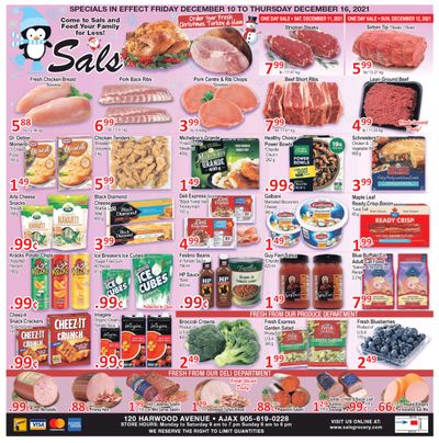 Sal's Grocery Flyer December 10 to 16