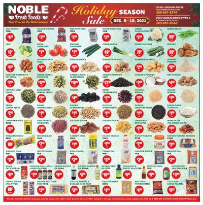 Noble Fresh Foods Flyer December 9 to 15