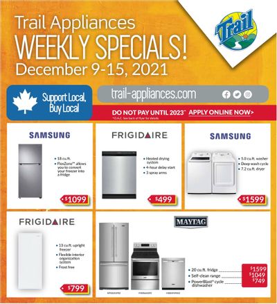 Trail Appliances (AB & SK) Flyer December 9 to 15