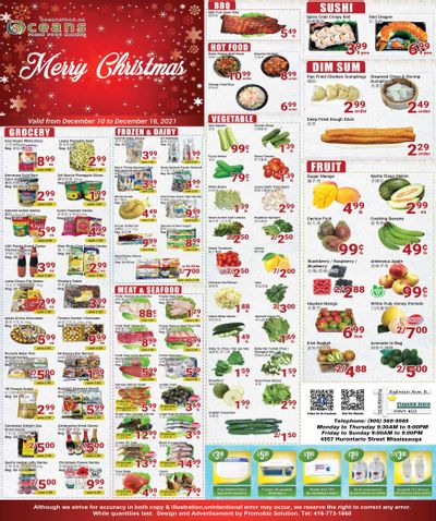 Oceans Fresh Food Market (Mississauga) Flyer December 10 to 16