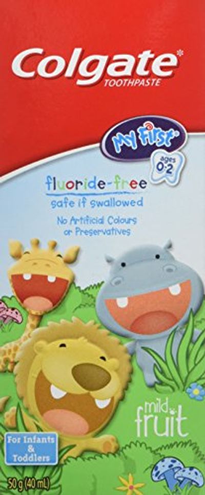 Colgate My First Infant & Toddler Fluoride-Free Toothpaste, Mild Fruit, Age 0-2, 40 mL $2.5 (Reg $3.99)