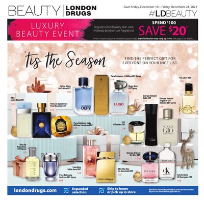 London Drugs Luxury Beauty Event Flyer December 10 to 24
