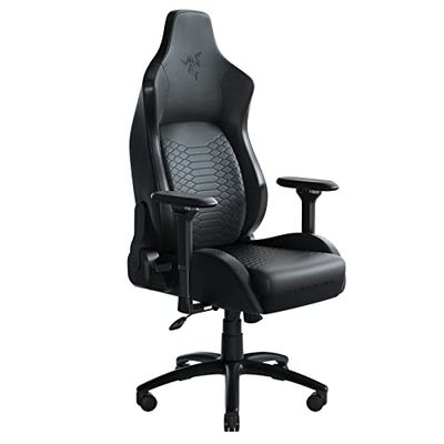 Razer Iskur Gaming Chair: Ergonomic Lumber Support System - Multi-Layered Synthetic Leather - Durable Foam Cushions - Engineered to Carry - Memory Foam Head Cushion - Black $499.99 (Reg $799.99)