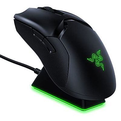 Razer Viper Ultimate Lightest Wireless Gaming Mouse & RGB Charging Dock: Fastest Gaming Switches - 20K DPI Optical Sensor - Chroma Lighting - 8 Programmable Buttons - 70 Hr Battery - Classic Black $99.99 (Reg $199.99)
