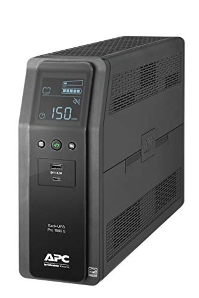 APC by Schneider Electric UPS, 1500VA Sine Wave UPS Battery Backup & Surge Protector, BR1500MS2 Backup Battery with AVR, (2) USB Charger Ports, Back-UPS Pro Uninterruptible Power Supply $273.15 (Reg $292.65)