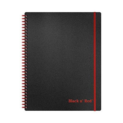 Black n' Red Twin Wire Poly Cover Notebook, 11 x 8-1/2 Inches, Black, 70 sheets (K66652) $11.04 (Reg $24.99)