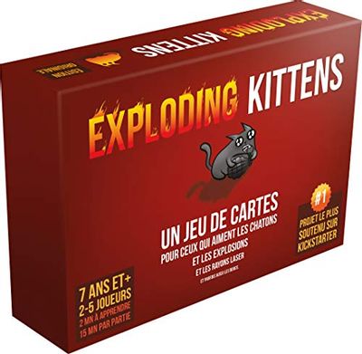 Exploding Kittens - Une jeu pour les gens qui aiment les chatons, les explosions, les rayons laser et parfois les chèvre! $14.93 (Reg $19.93)