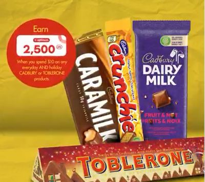 No Frills Canada Hauliday Offers: Get 2,500 PC Optimum Points When You Spend $10 On Cadbury Or Toblerone