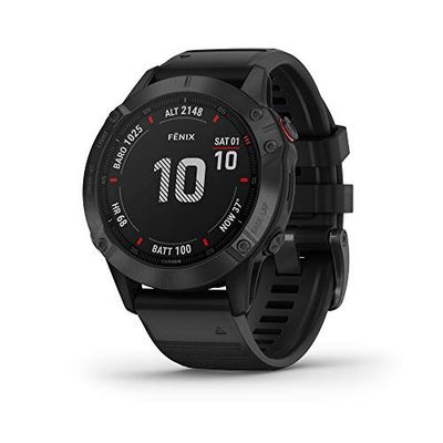Garmin Fenix 6 Pro, Premium Multisport GPS Watch, Features Mapping, Music, Grade-Adjusted Pace Guidance and Pulse Ox Sensors, Black $578.99 (Reg $879.99)