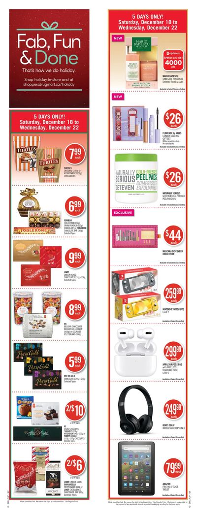 Shoppers Drug Mart (ON) Flyer December 18 to 22