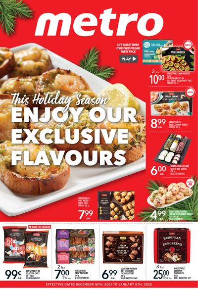 Metro (ON) Enjoy Our Exclusive Flavours Flyer December 16 to January 5