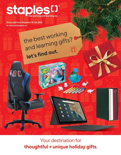Staples Holiday Gift Guide December 15 to 24