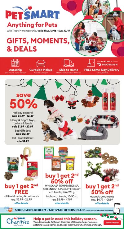 PetSmart Gifts, Moments, and Deals Flyer December 16 to 19