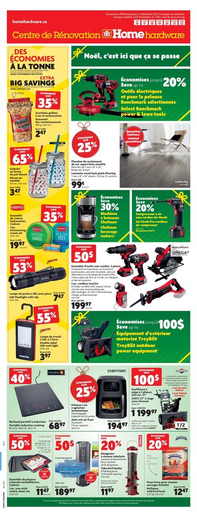 Home Hardware Building Centre (QC) Flyer December 16 to 22