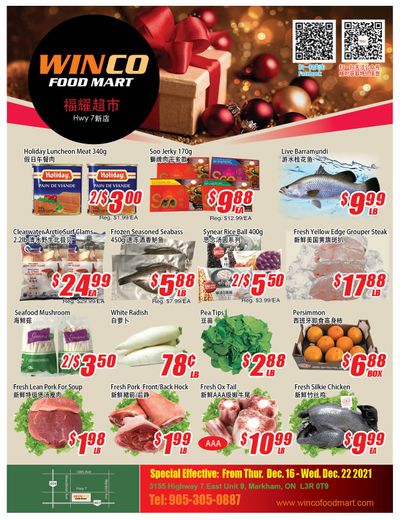 WinCo Food Mart (HWY 7) Flyer December 16 to 22