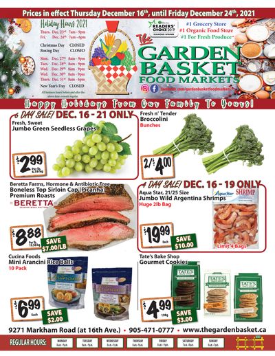 The Garden Basket Flyer December 16 to 24