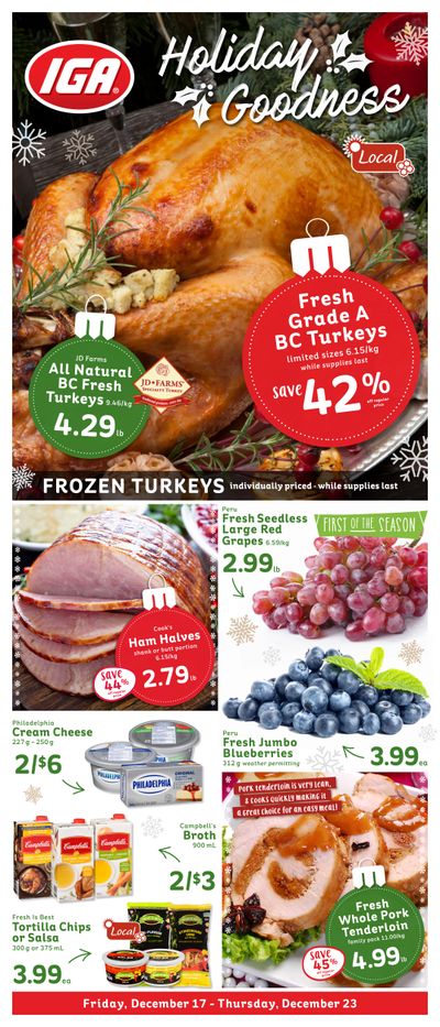 IGA Stores of BC Flyer December 17 to 23