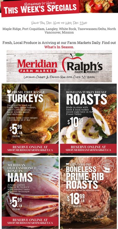 Meridian Farm Market Flyer December 16 to 22