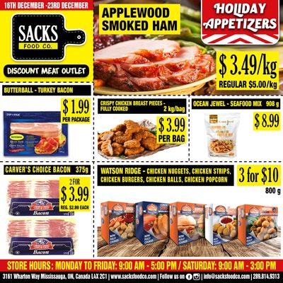 Sacks Food Co. Flyer December 16 to 23