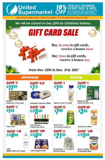 United Supermarket Flyer December 17 to 23