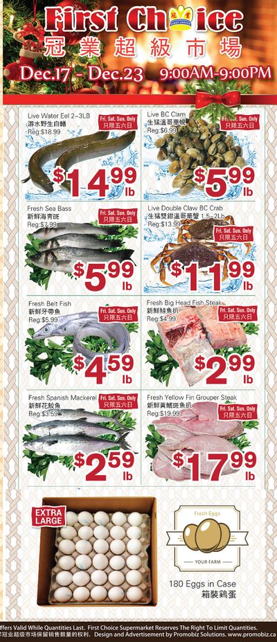 First Choice Supermarket Flyer December 17 to 23