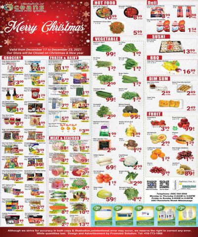 Oceans Fresh Food Market (Mississauga) Flyer December 17 to 23