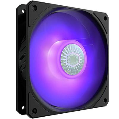 Cooler Master SickleFlow 120 RGB Square Frame Fan with Customizable LEDs, Air Balance Curve Blade Design, Sealed Bearing, PWM Control for Computer Case & Liquid Radiator $16.1 (Reg $17.99)