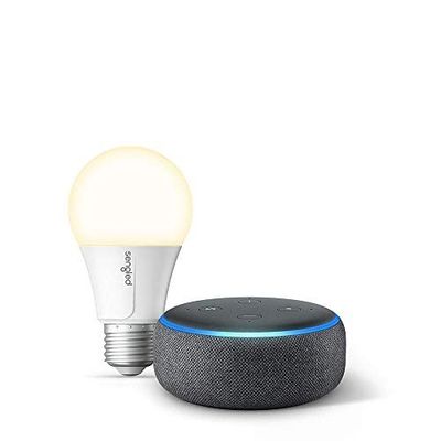 Echo Dot (3rd Gen) - Smart speaker with Alexa - Charcoal with Sengled Bluetooth bulb $24.99 (Reg $69.98)