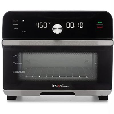 Instant Omni Plus Air Fryer, Rotisserie and Convection Oven, Dehydrat, Roast, Broil, Bake, Toast, Reheat, Pizza Oven, 18Liter, 1800W, Black and Stainless Steel $224.36 (Reg $333.71)