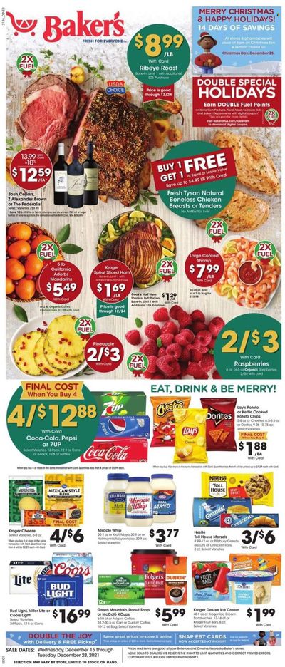 Baker's (NE) Weekly Ad Flyer December 17 to December 24