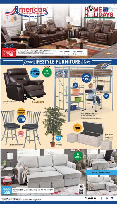 American Furniture Warehouse (AZ, CO, TX) Weekly Ad Flyer December 17 to December 24