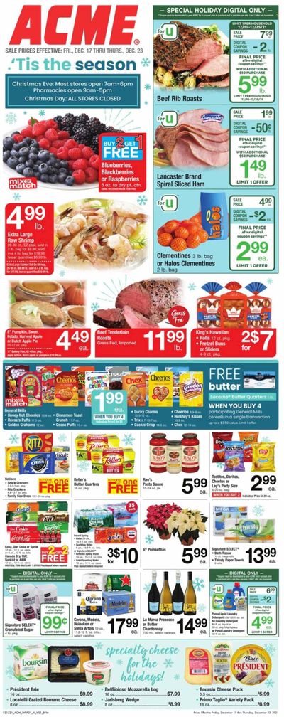 ACME (DE, NJ, NY, PA) Weekly Ad Flyer December 17 to December 24