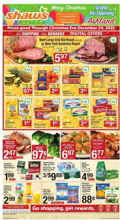 Shaw’s (MA, ME, NH, RI, VT) Weekly Ad Flyer December 17 to December 24