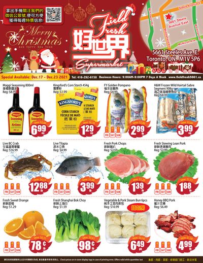 Field Fresh Supermarket Flyer December 17 to 23